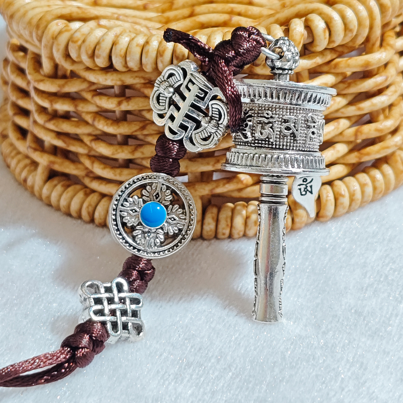 时来运转 藏式6字真言转J轮挂坠【多样性发其一】