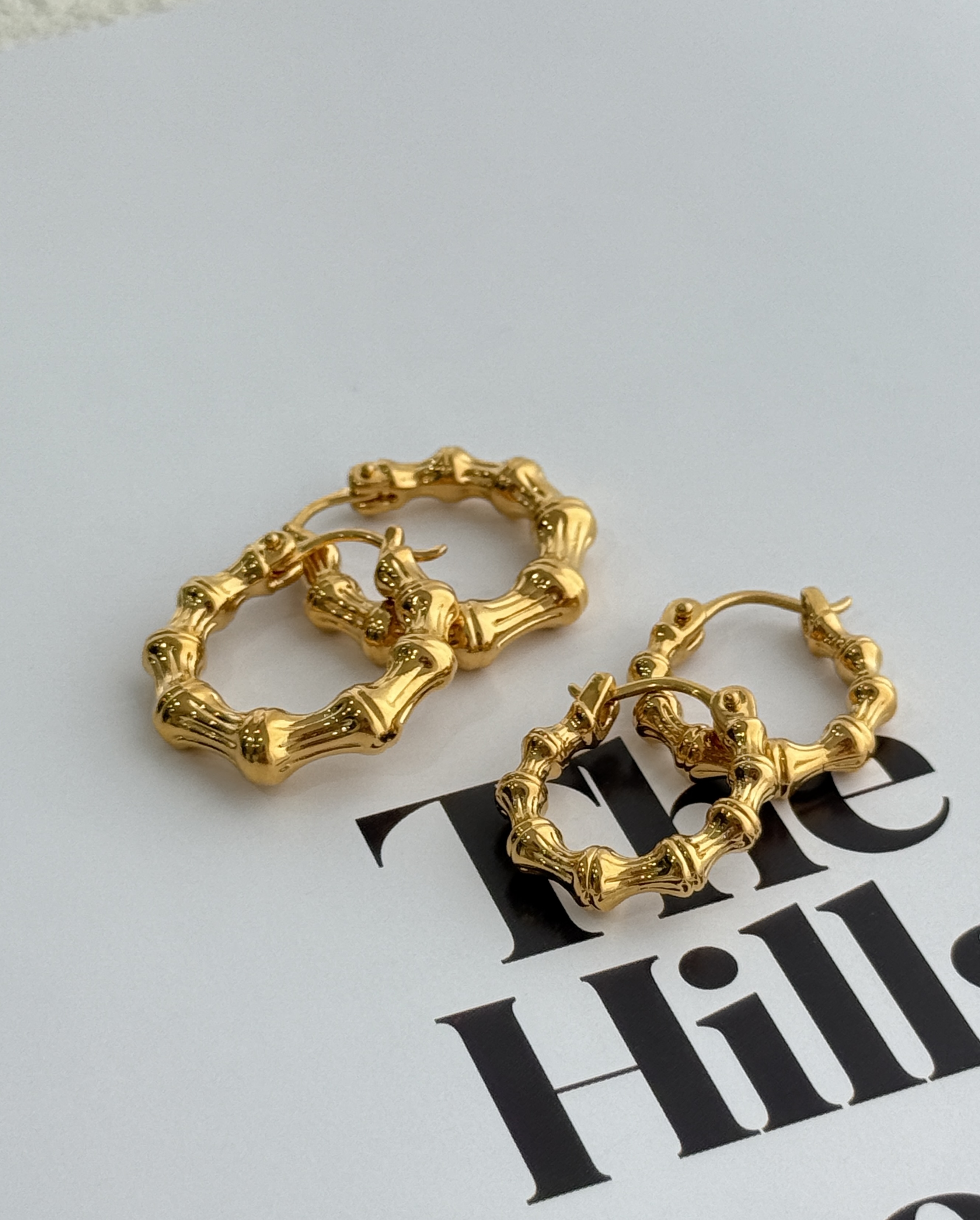 竹节节节高升耳环足金999黄金耳饰多款可选