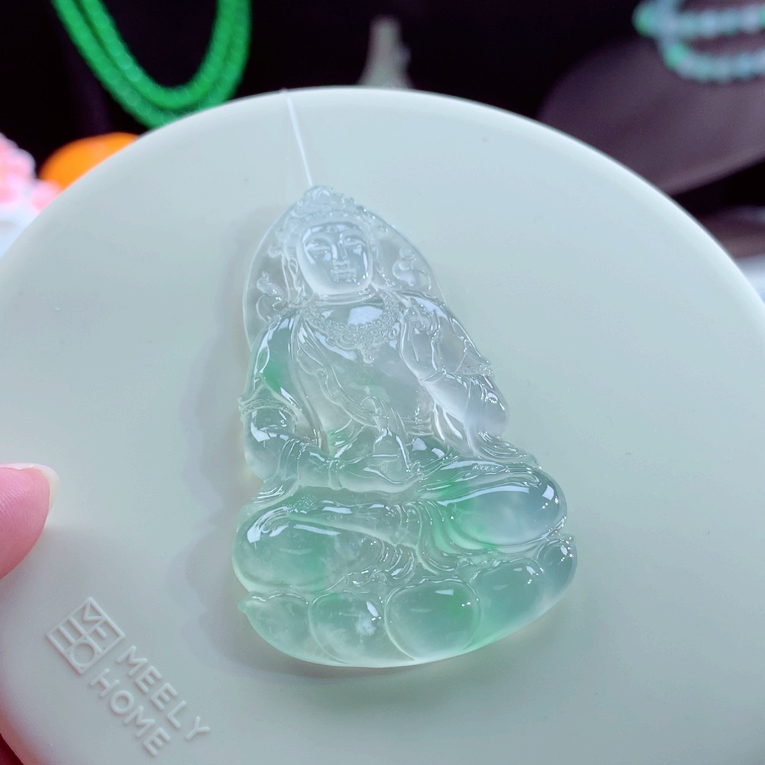 翡翠手链未镶嵌观音