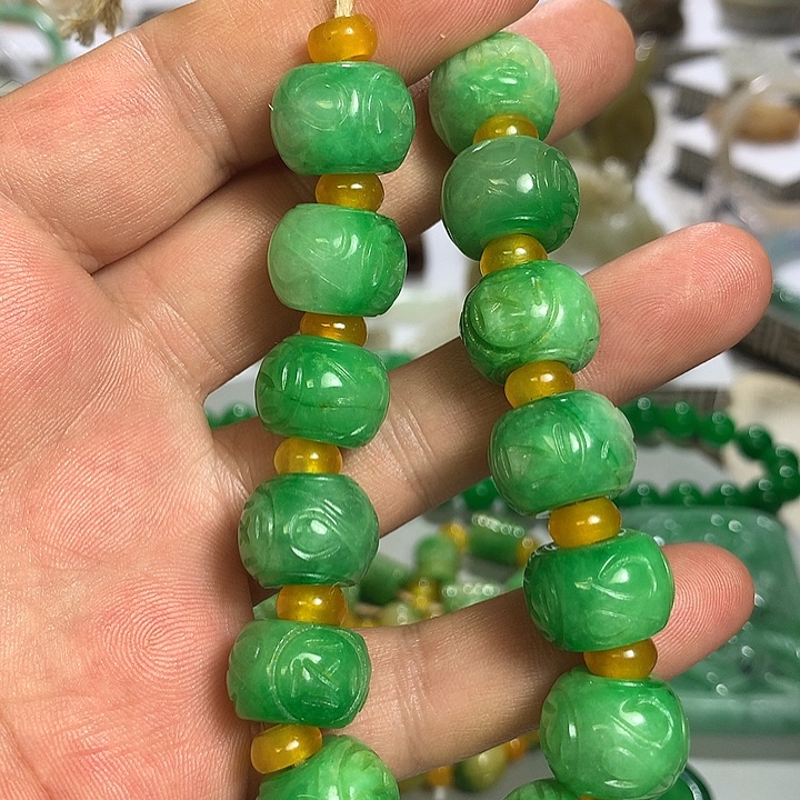 翡翠未镶嵌手链翡翠手串666666