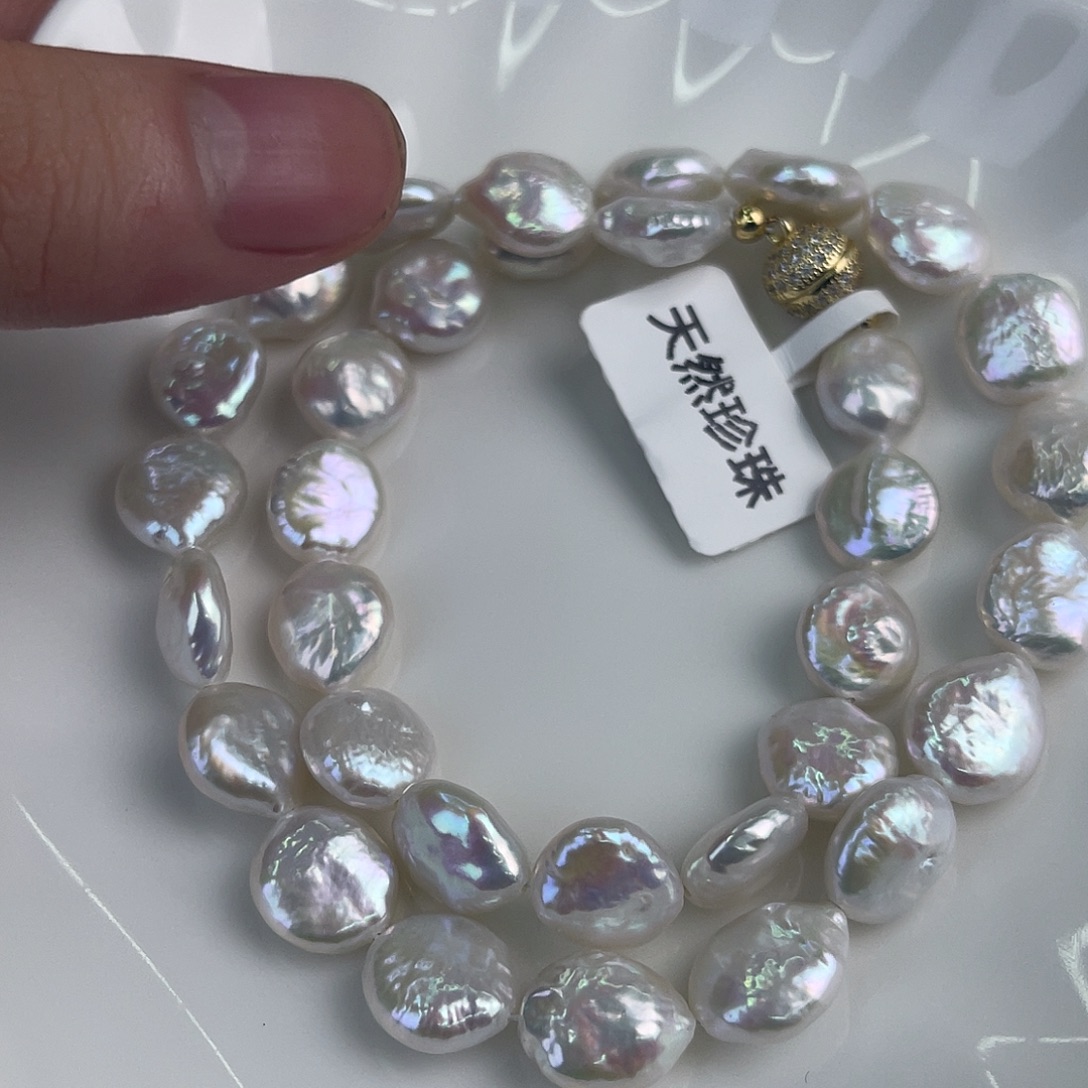 银S925镶嵌淡水珍珠项链