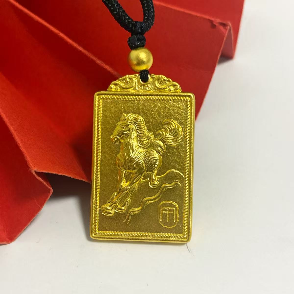姐妹黄金 足金999古法百福马牌