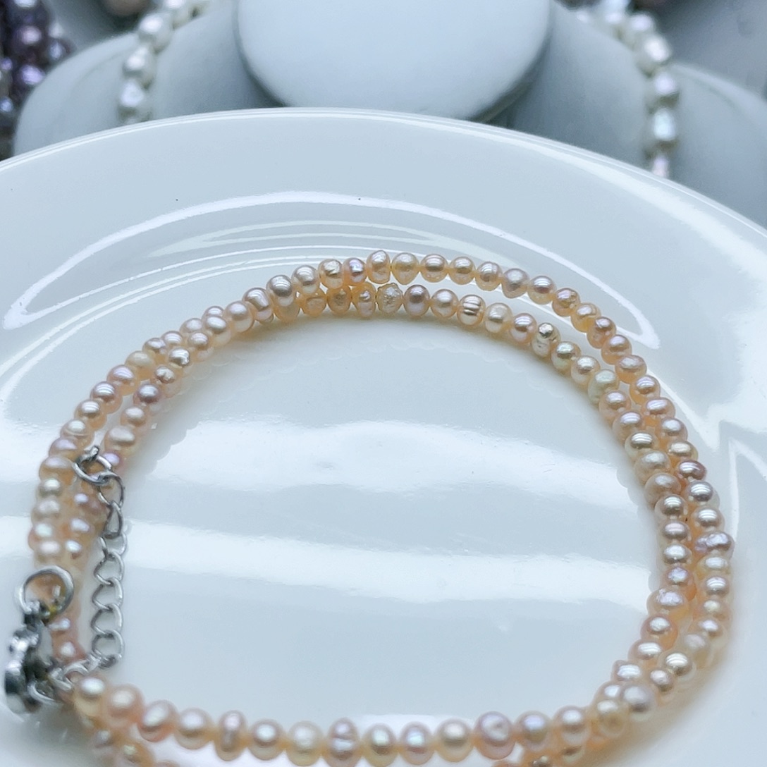 淡水珍珠颈饰钛钢