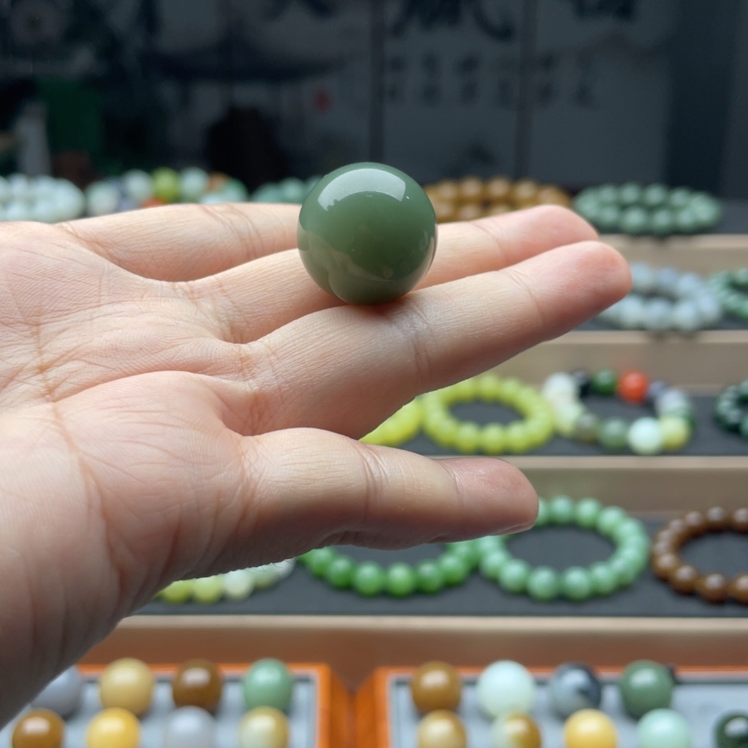 和田玉未镶嵌手链20碧玉