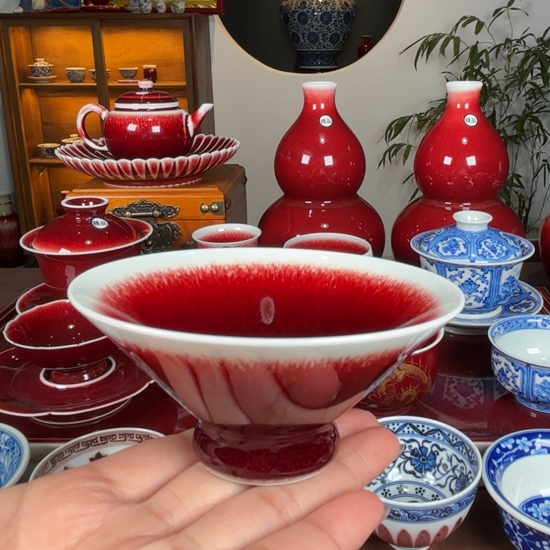 杯闻轩坊柴窑 斗笠杯