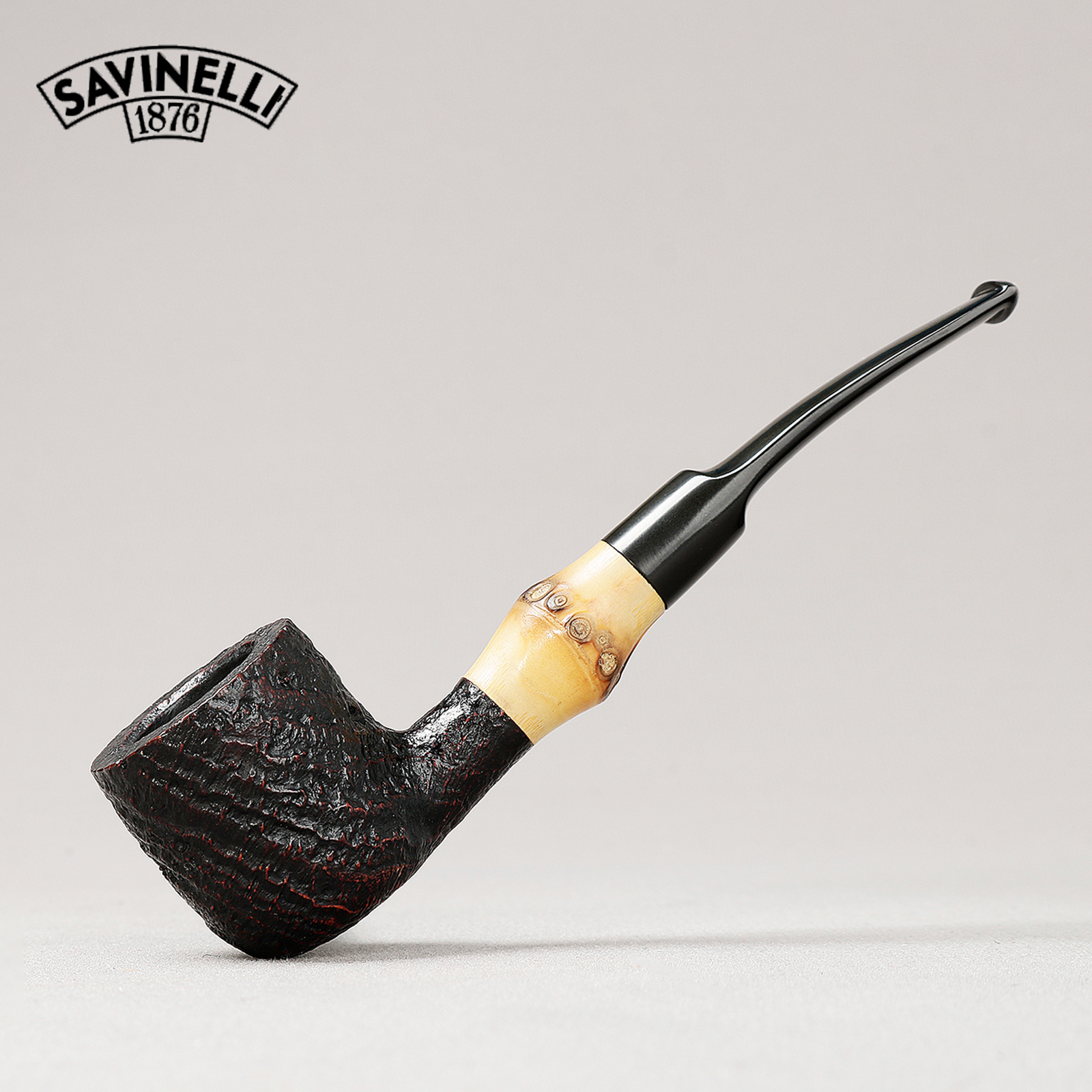意大利沙芬SAVINELLI 20年前全新老斗 竹节一点金 3mm 石楠木烟斗