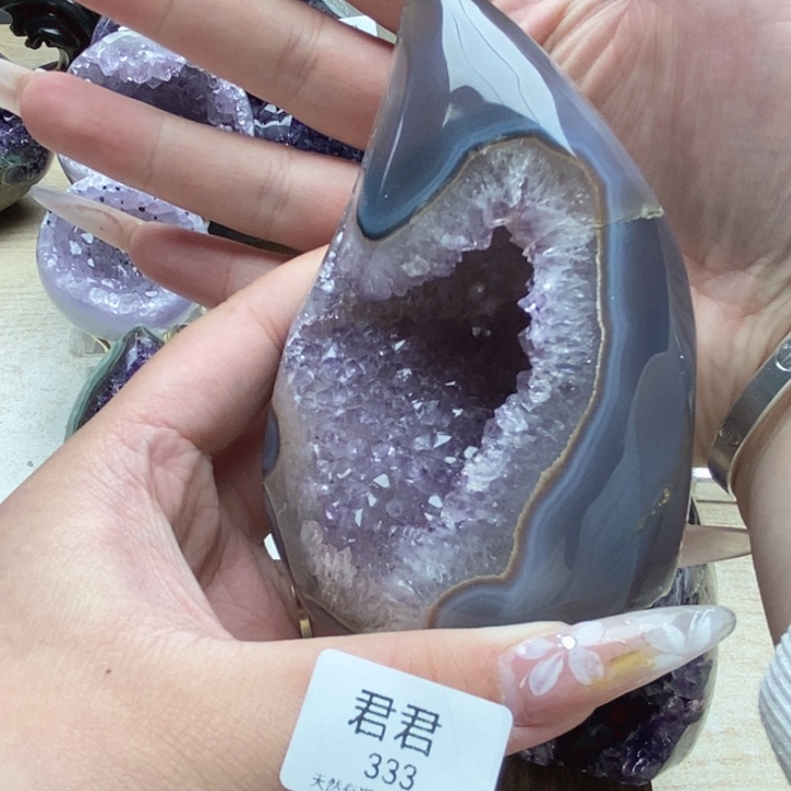 每***好珠宝半成品紫晶未镶嵌