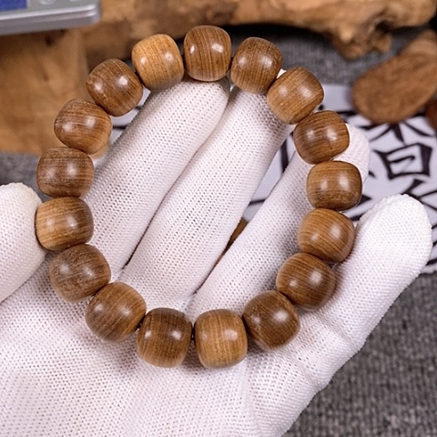 檀香木手串/手链老山檀香黑肉虎纹12/13老型珠沉水