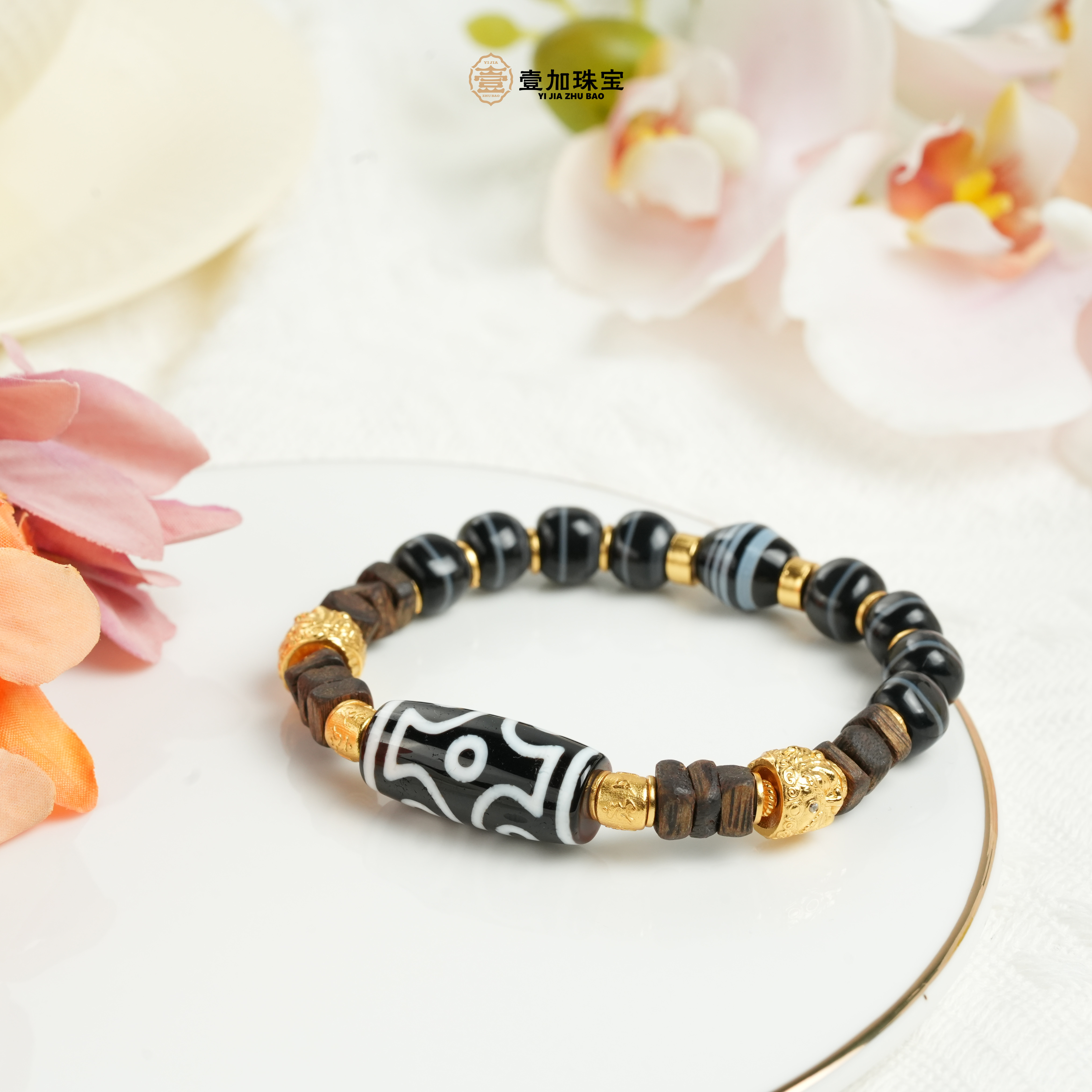 壹加林妹妹 | 玛瑙小卢博古杵六眼手串多样性发一