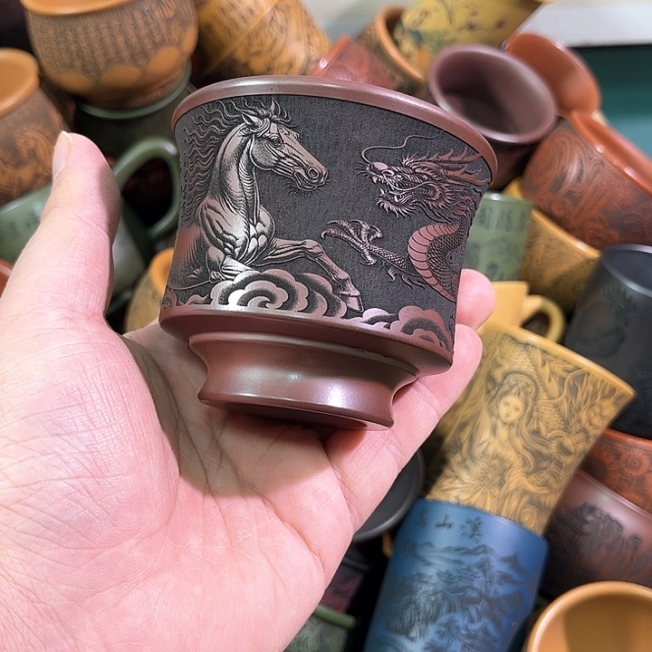 茶杯紫砂全手工紫砂主人杯