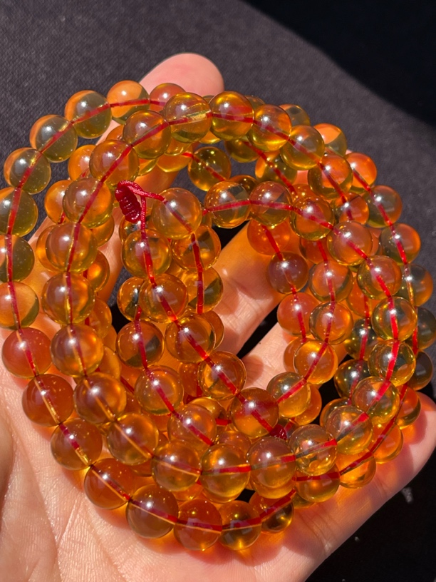 缅甸琥珀，红茶净水玻璃底108，规格8大+，43.7g