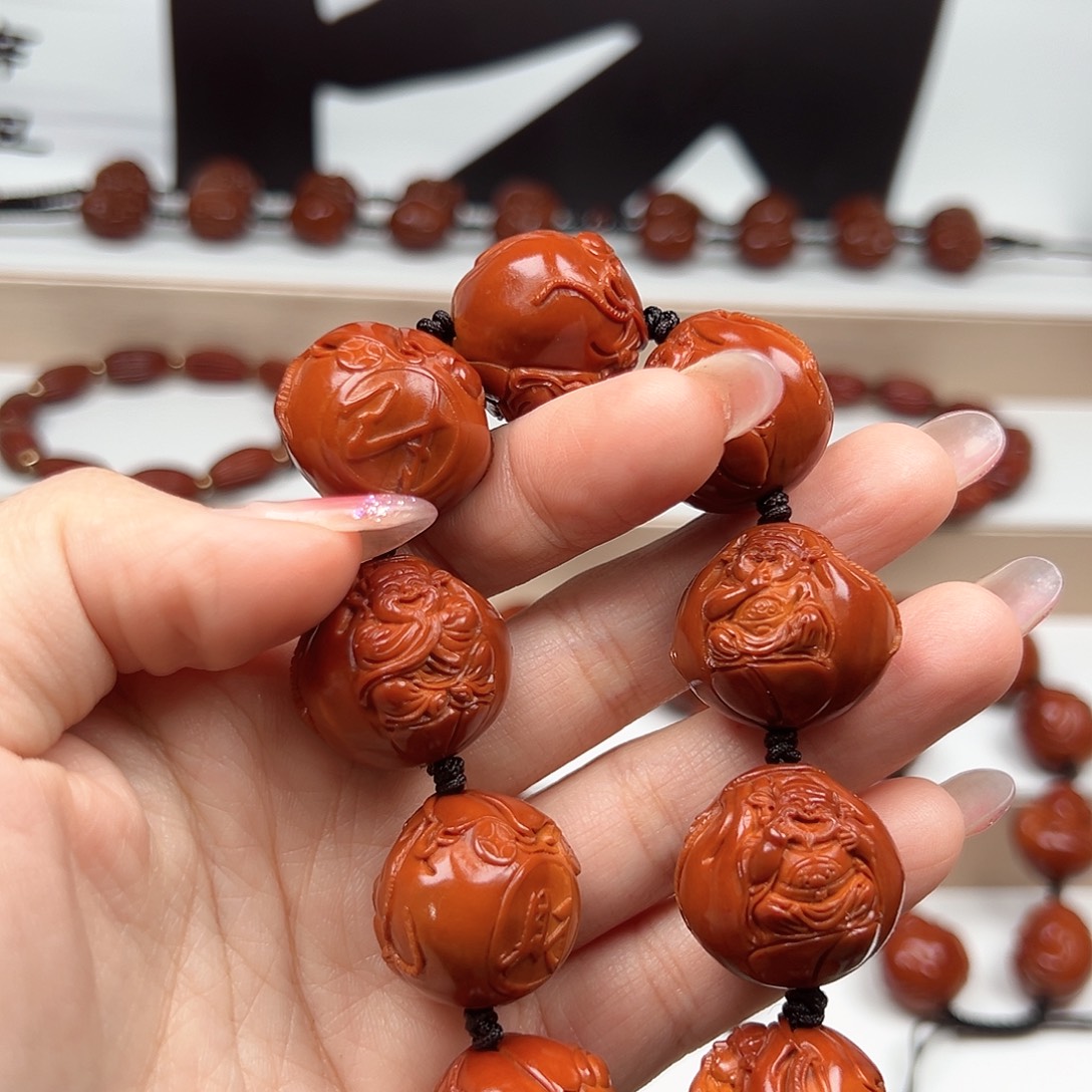 南***城手串橄榄核财神手串