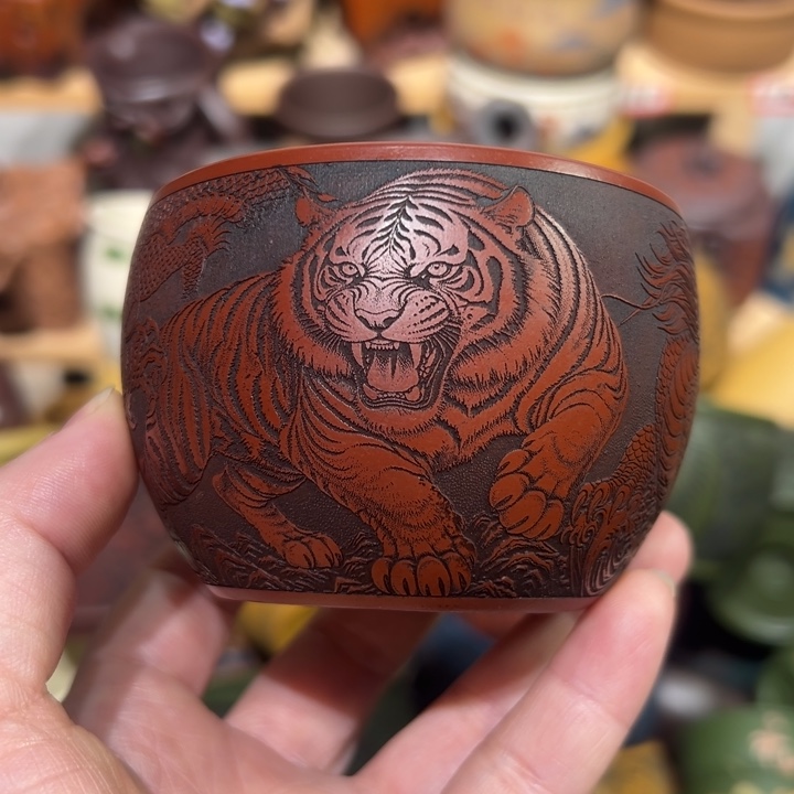 紫砂茶杯宜兴紫砂主人杯