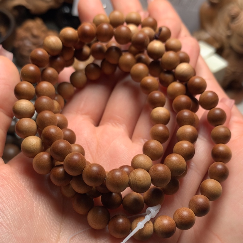 【闪购商品】檀香木手串/手链玻*心檀香手串0.8/108沉水