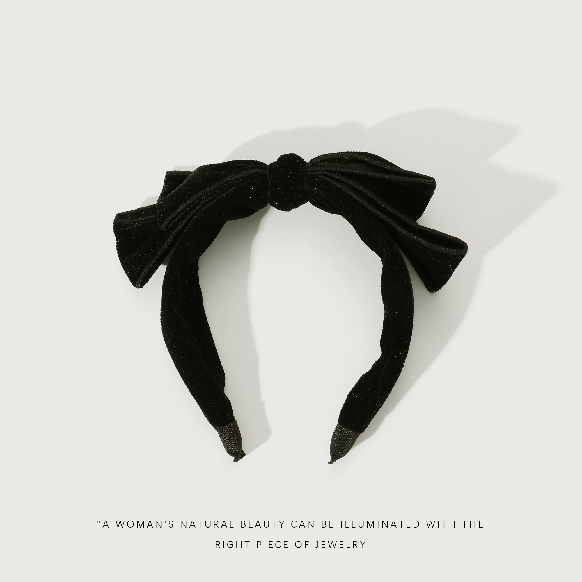 【黑丝绒幻蝶】时尚百搭法式蝴蝶结发箍A268