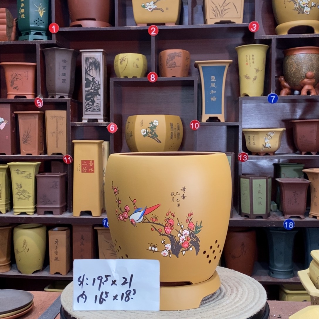 紫砂艺术紫砂花盆