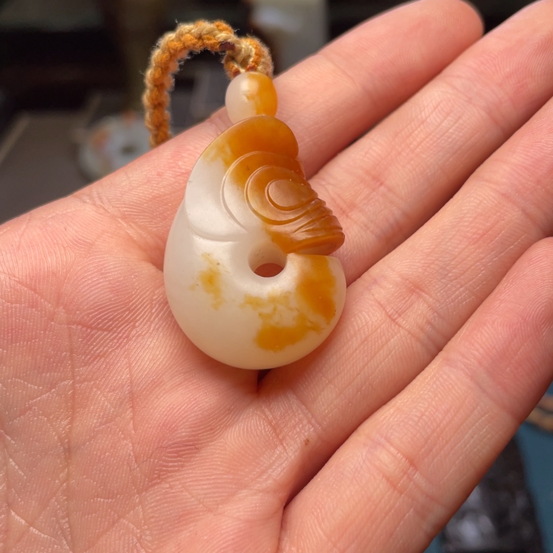 力***和田玉未镶嵌挂件