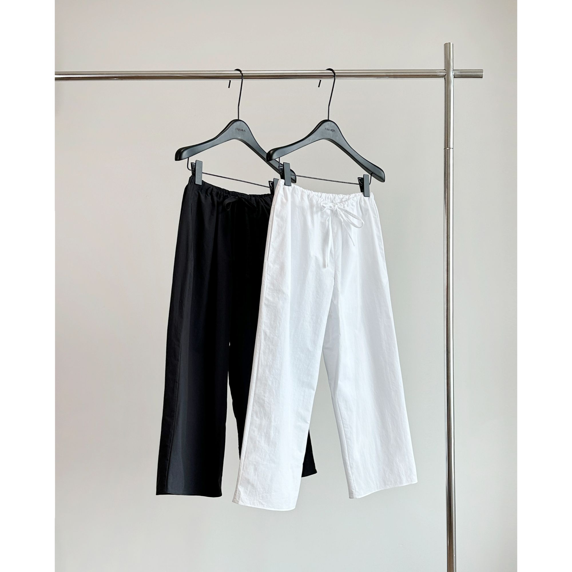 夏季轻薄 松弛感 抽绳八分休闲裤直筒裤