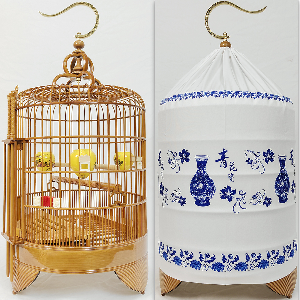 广西底 公笼八哥鸟画眉鸟笼广笼川笼老竹鸟笼配件包邮