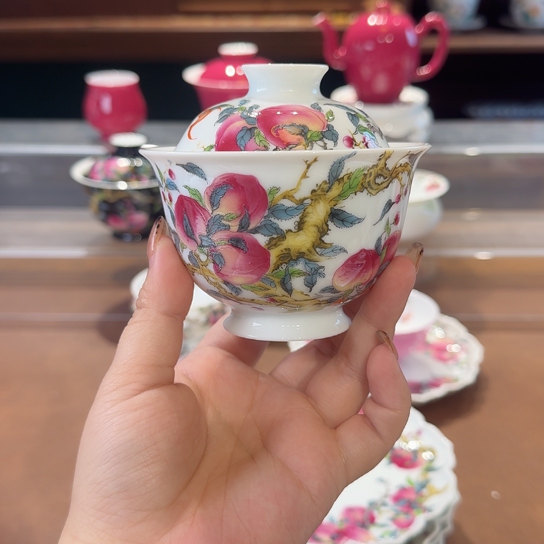 珐琅彩主人杯茶具茶具套装