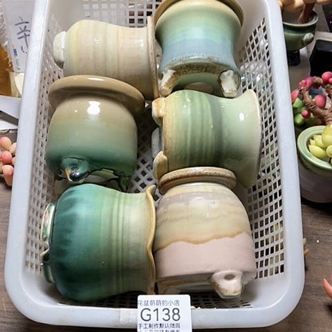 紫砂花盆138微瑕品口径6到8左右