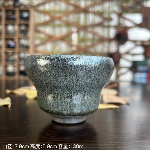 【乐盏堂·江雪】龙窑柴烧 非遗名家严柳忠建窑建盏纯手工主人杯陶瓷