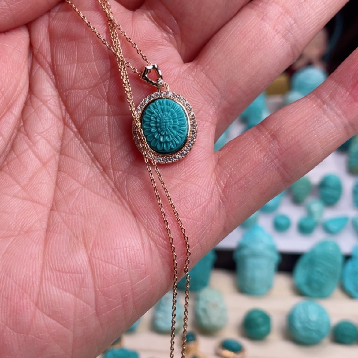 【闪购商品】绿松石吊坠(不含链)未镶嵌