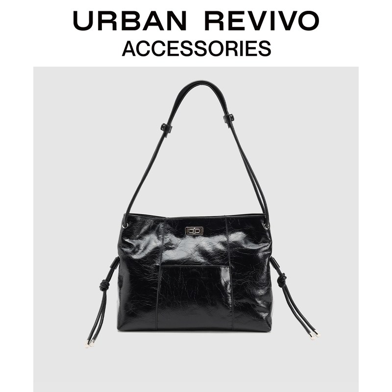 URBAN REVIVO2026春季新款女士真皮复古单肩斜挎包UAYB60015