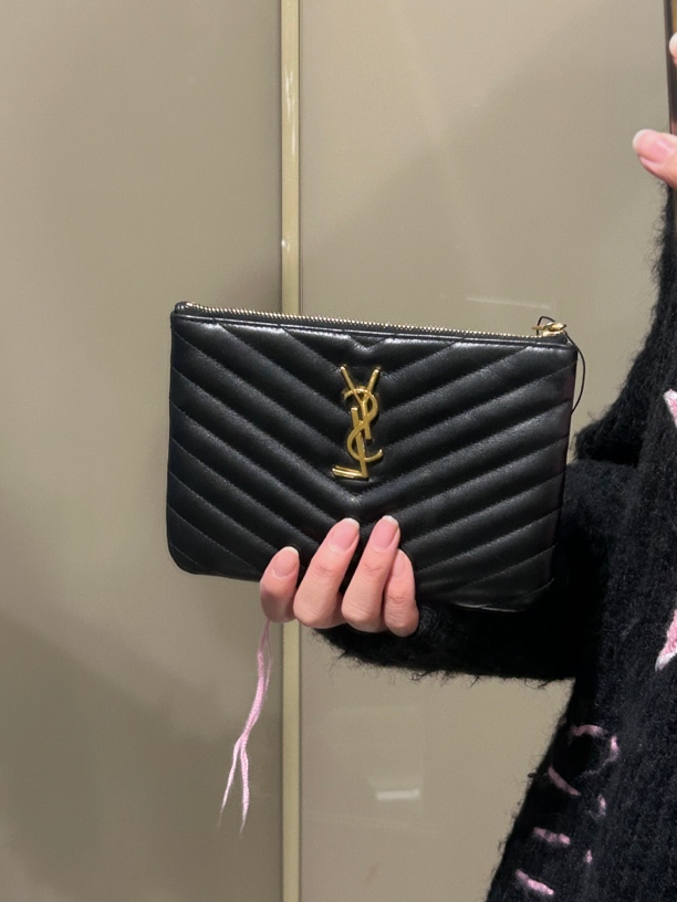 95新 YSL/圣罗兰 时尚黑色钱包