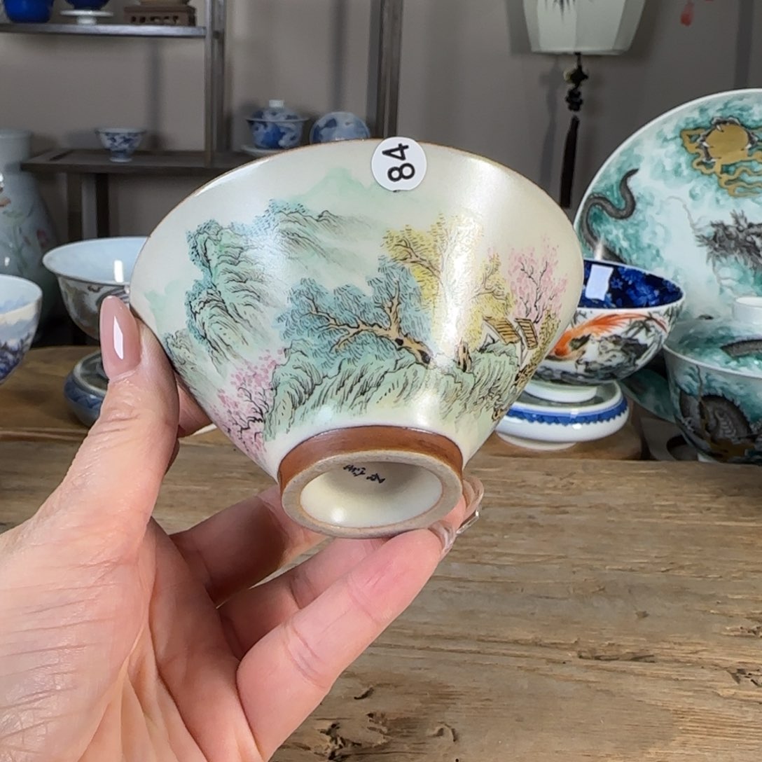 杯景德镇陶瓷柴烧多人