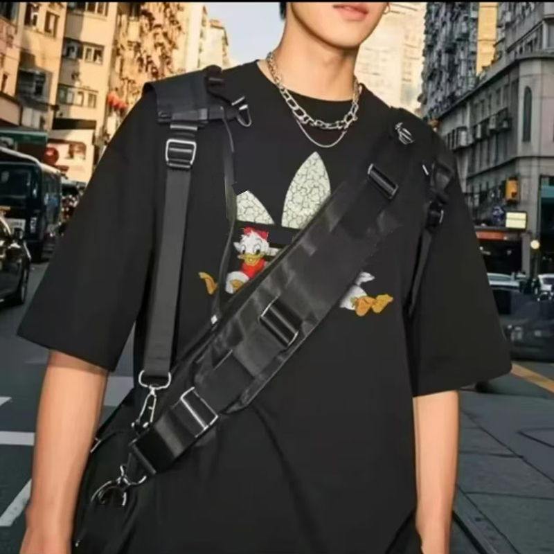 【折扣区】L1新款男潮流宽松T恤夏季情侣半袖印花时尚圆领宽松