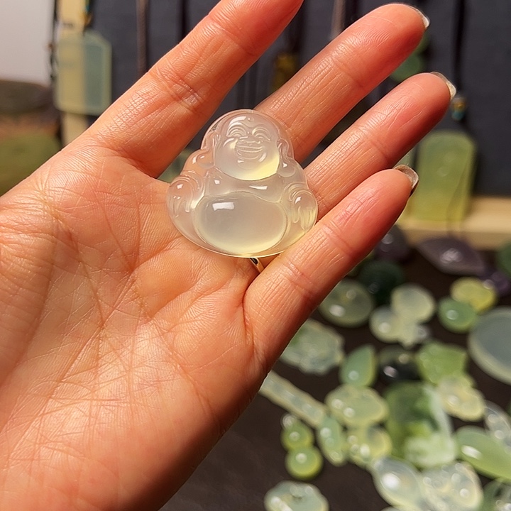 蛇纹石玉合金颈饰