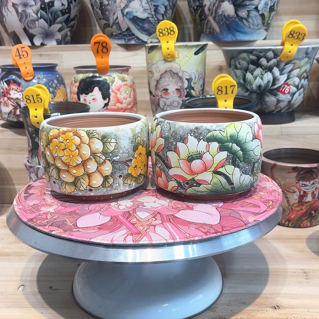 紫砂花盆手工花盆默认微瑕10/8