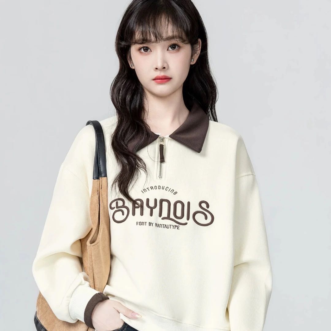 22：简约半拉链POLO领卫衣（不加绒）