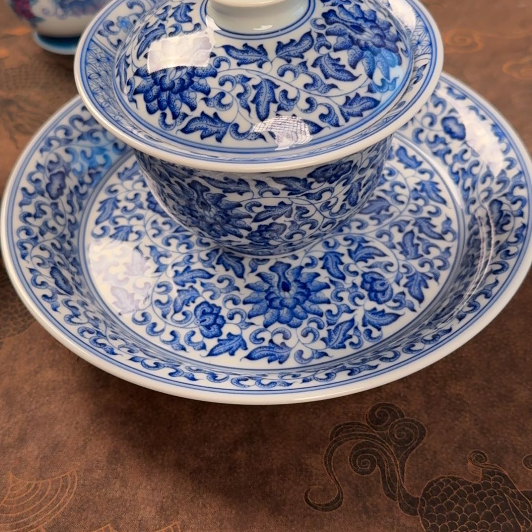 d***王纯手工手绘陶瓷茶具两件套