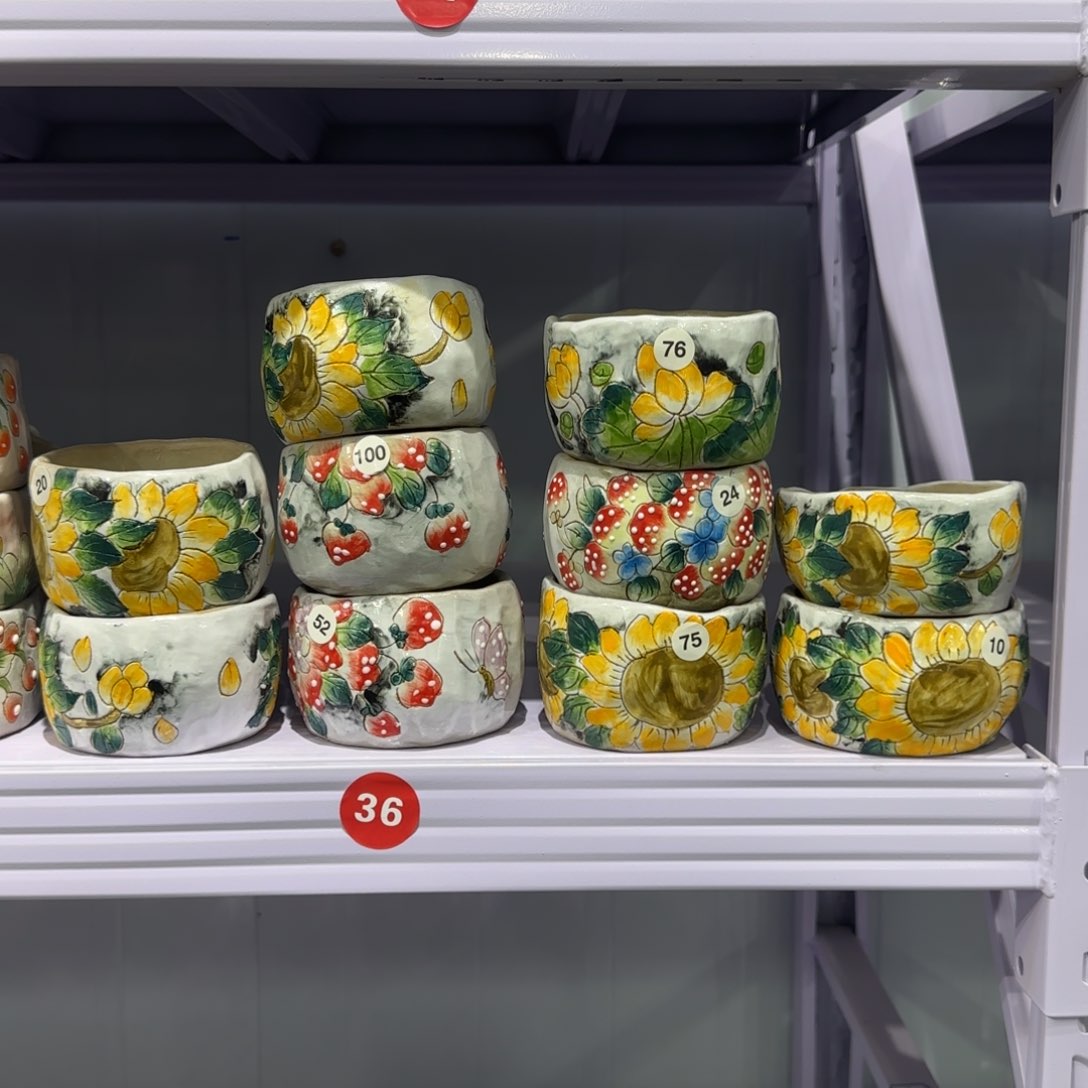 红陶口径不圆，瑕疵，150米10个