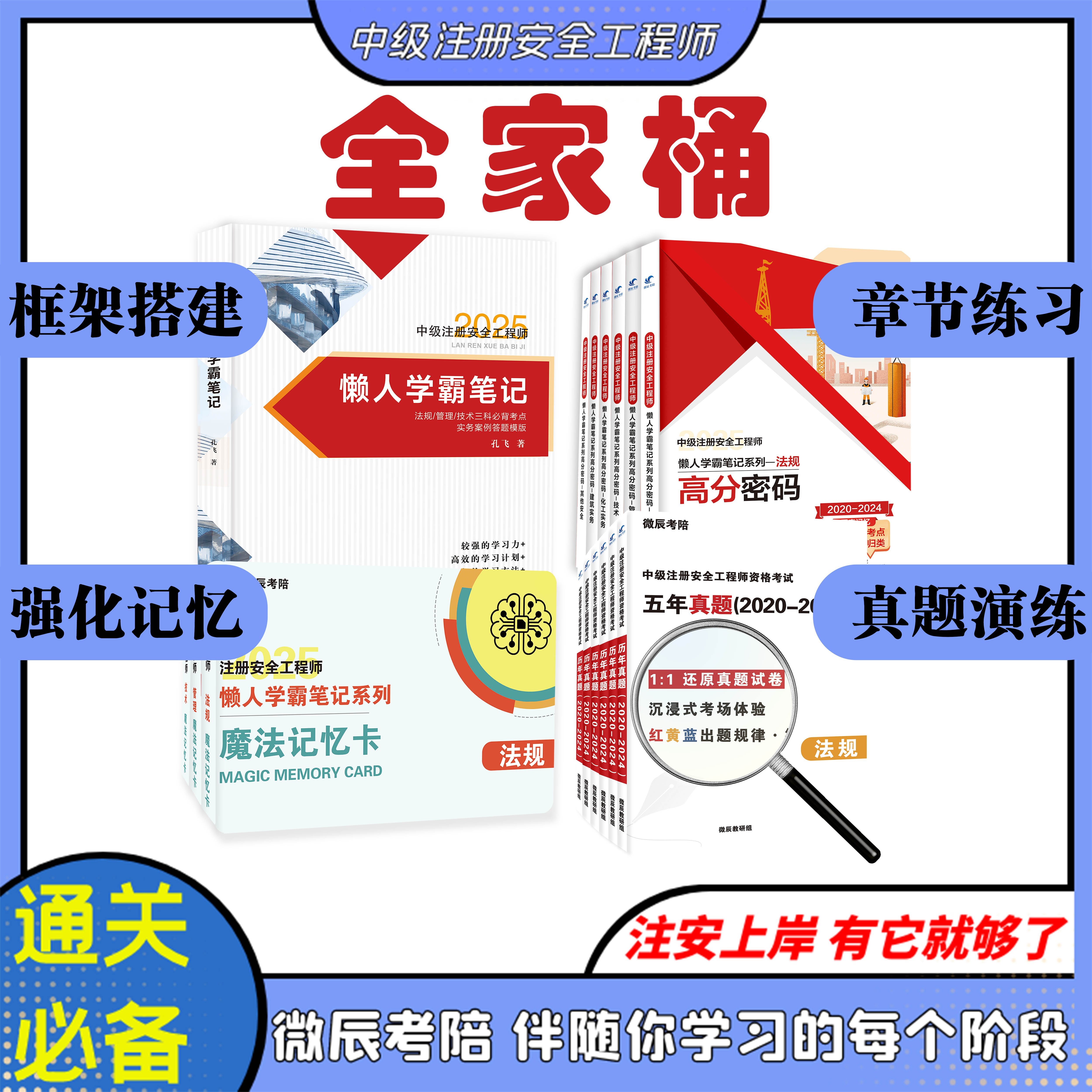 2025中级注安通关考试全家桶 懒人笔记 高分密码 记忆卡 真题试卷