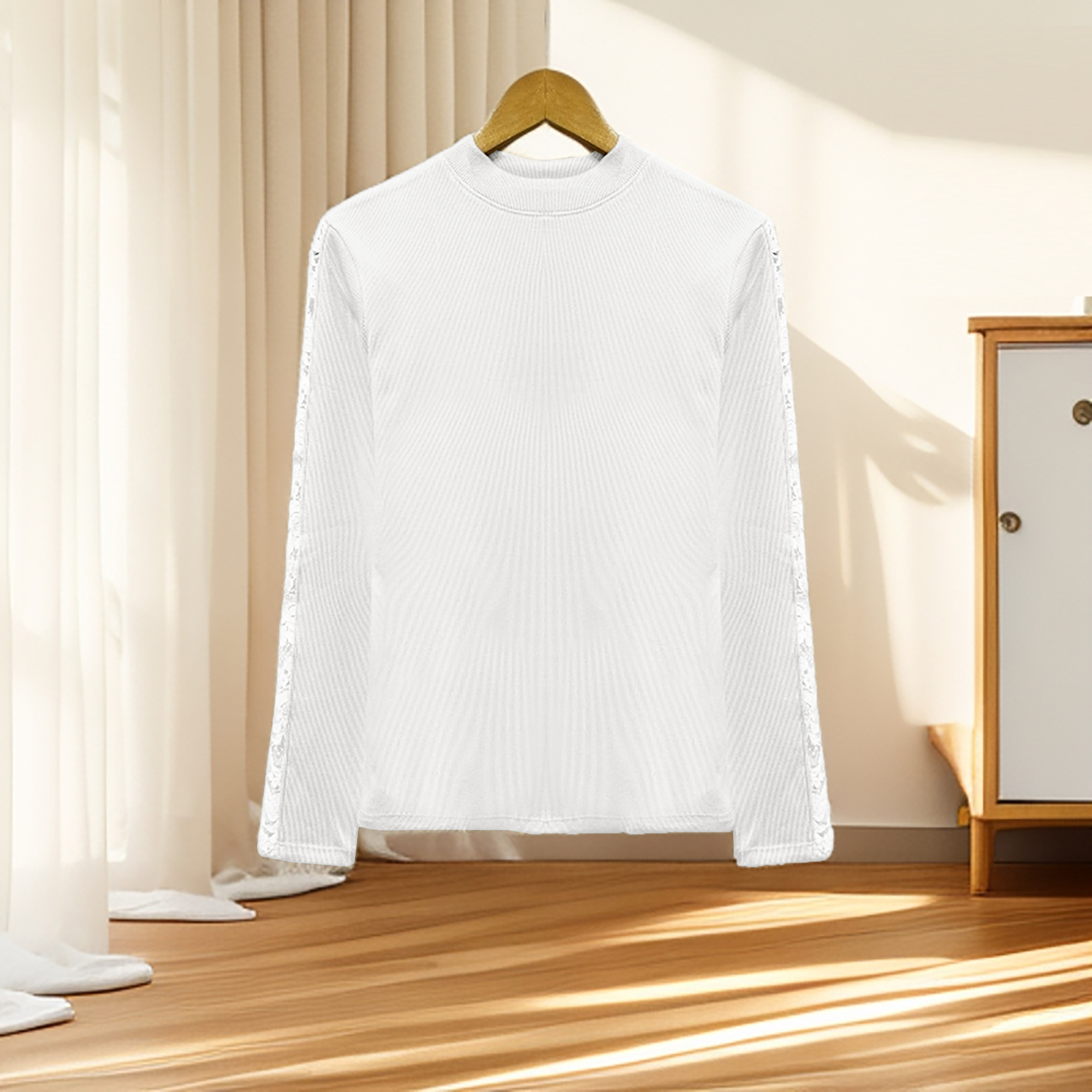 新品上新！女士立领长袖德绒打底衫H104