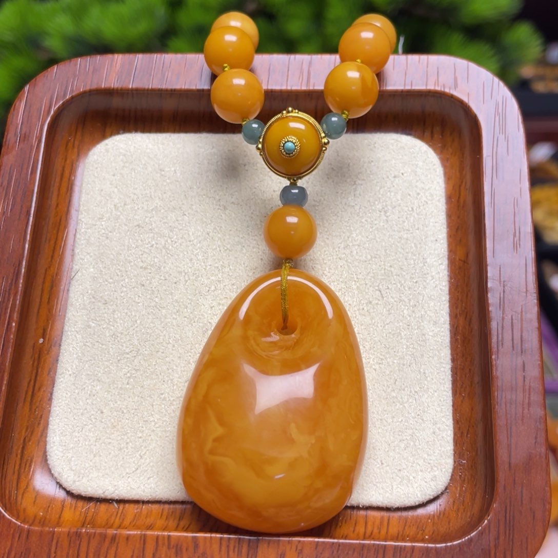 蜜蜡颈饰未镶嵌项链