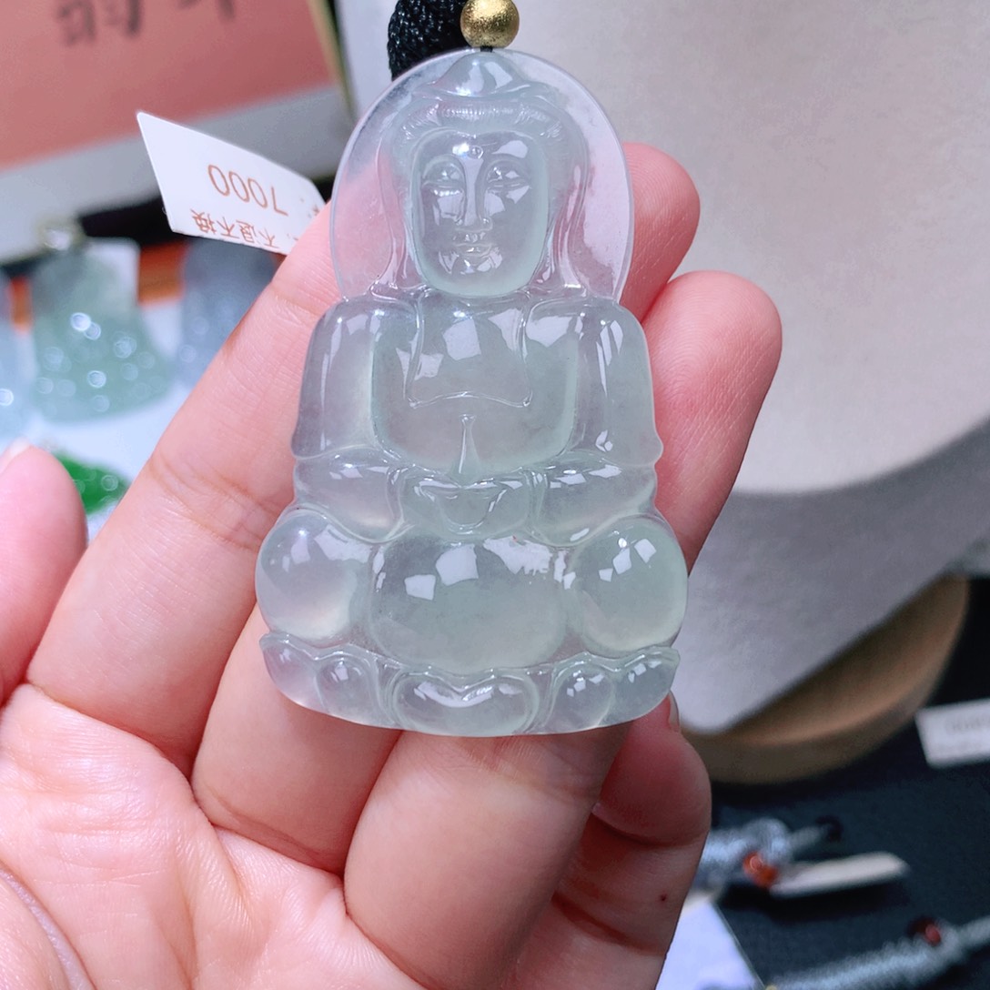 颈饰未镶嵌翡翠观音57.7*36.5*6