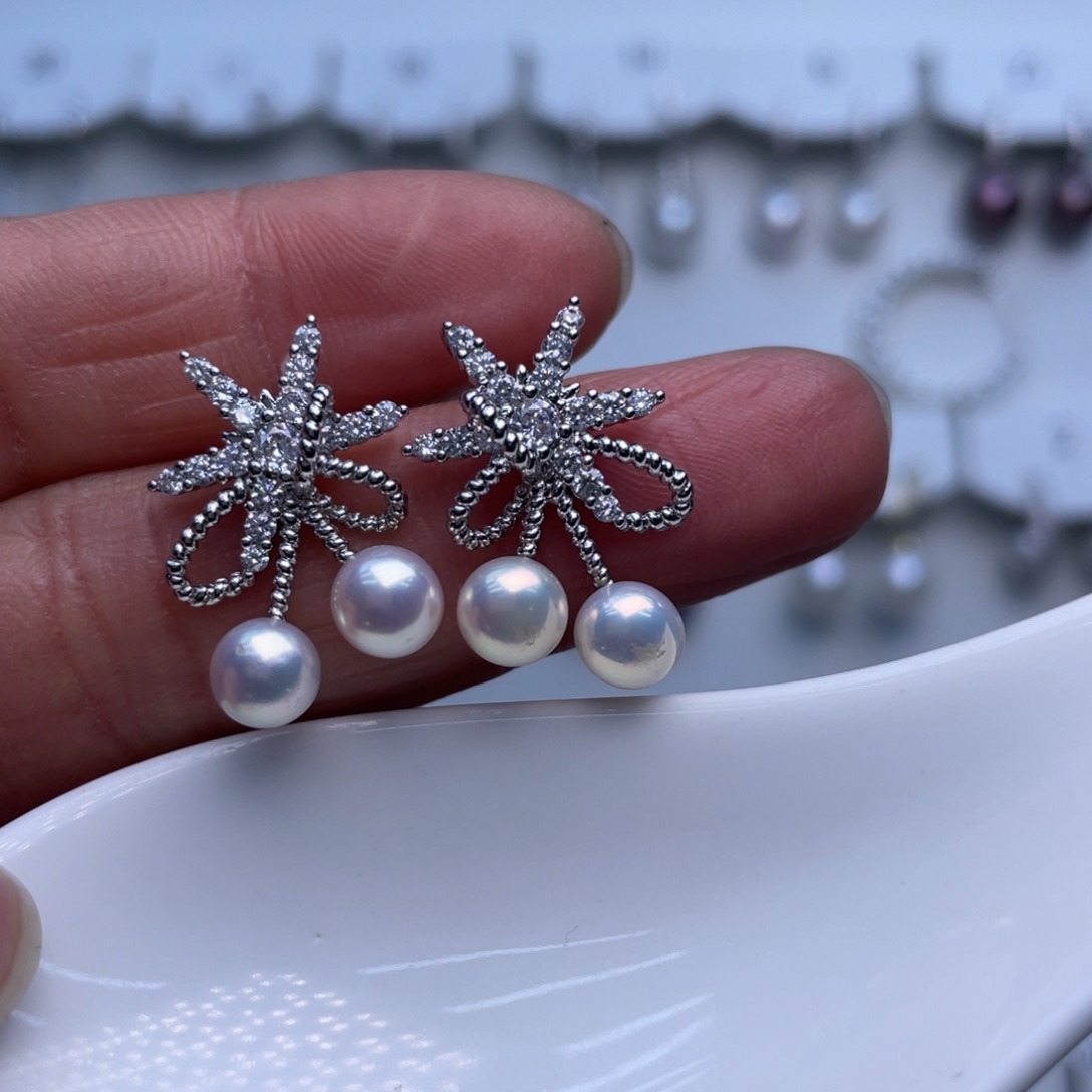 淡水珍珠耳饰未镶嵌