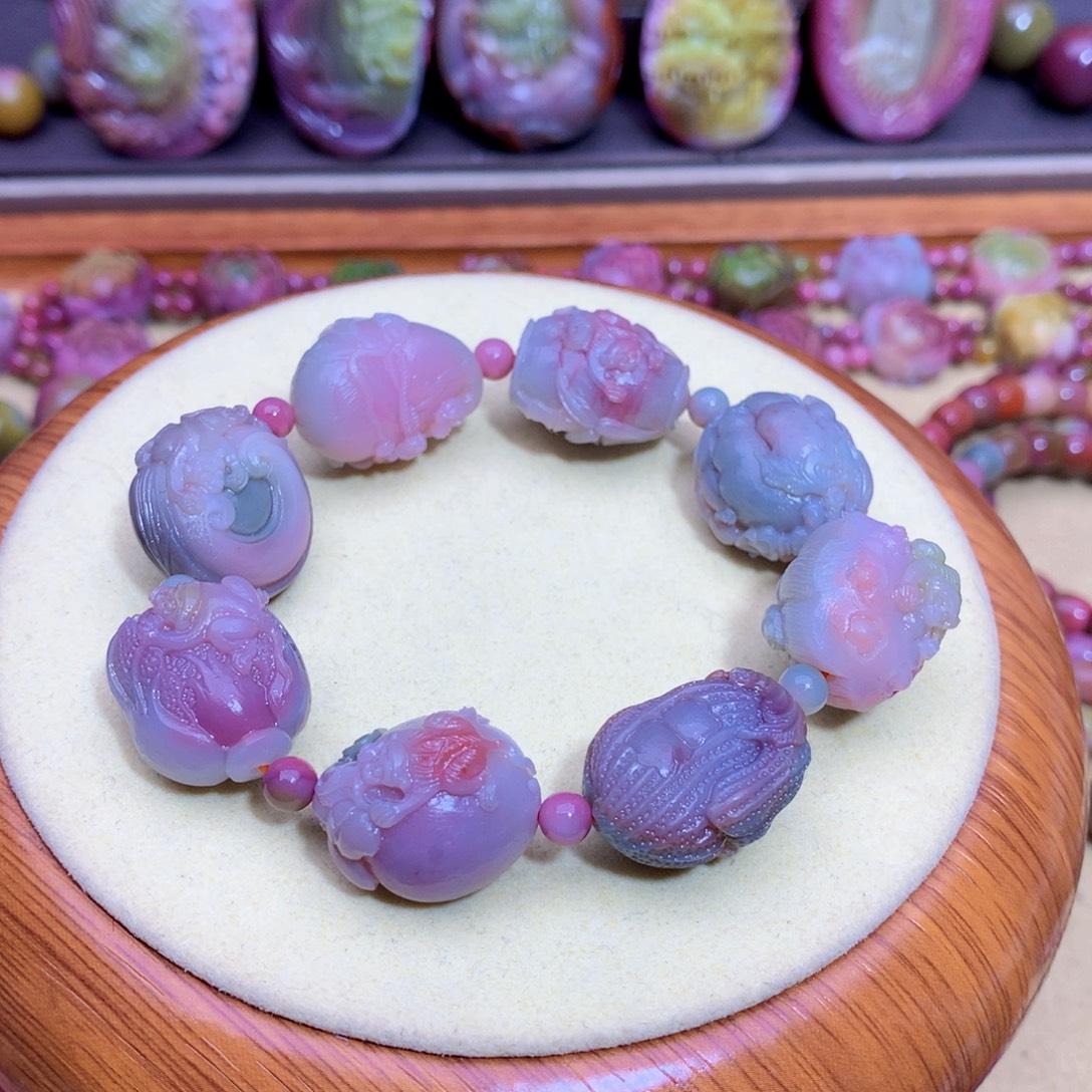 玛瑙未镶嵌手链盐源