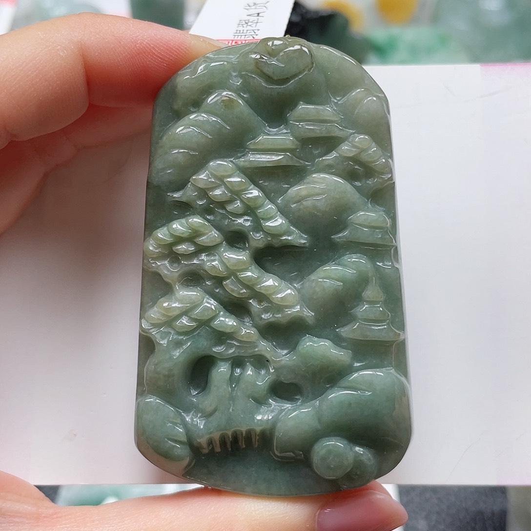 翡翠未镶嵌吊坠(不含链)翡翠