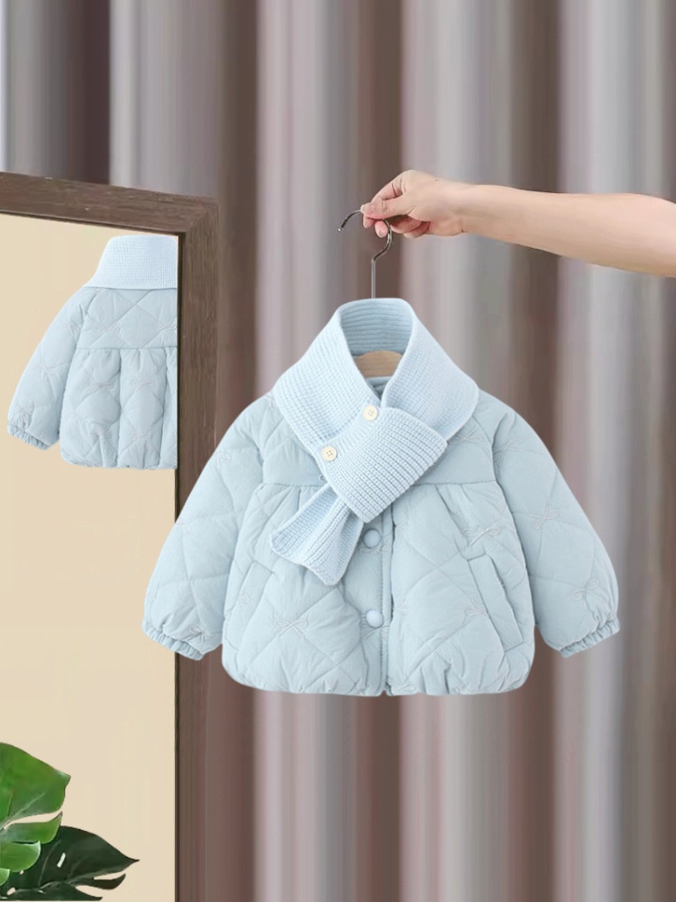 女童棉服2025新款可爱女宝宝夹棉外套加绒婴儿小棉袄1岁加厚棉衣