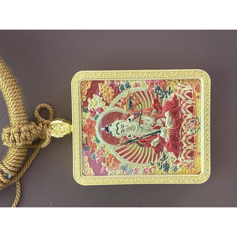 T010金色手绘无事牌