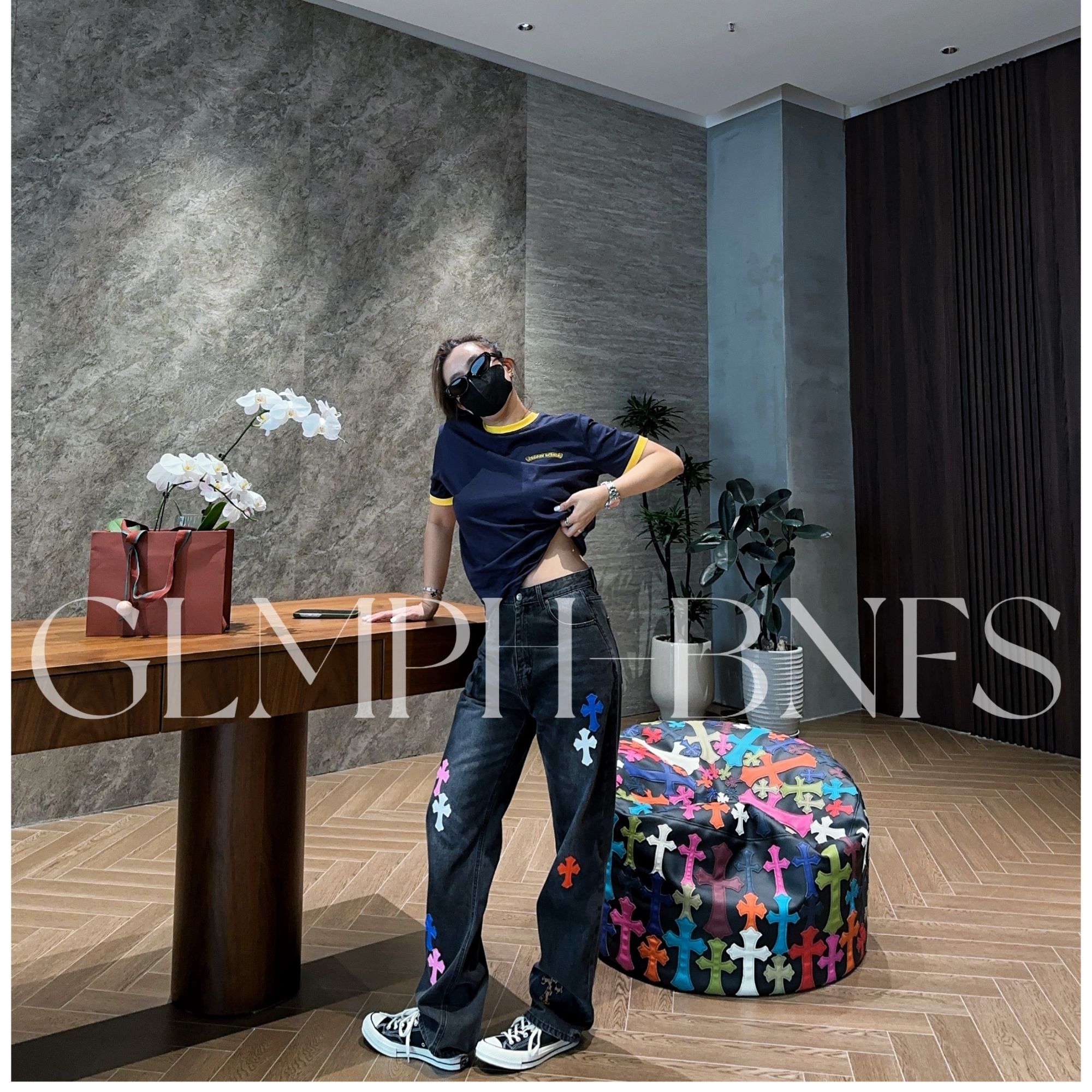 GLMPH-BNFS【克罗开箱】图案印花修身圆领短袖百搭休闲T恤-911