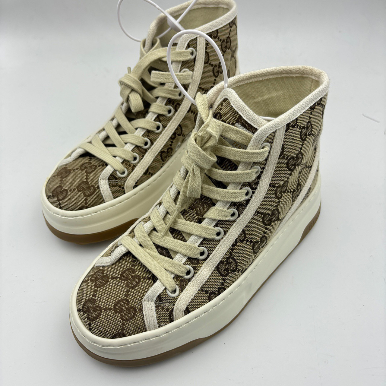 99新 GUCCI/古驰 34码/gucci古驰满印厚底高帮/无盒/99新