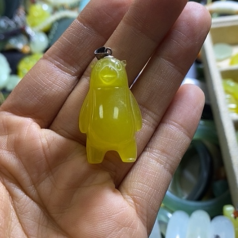 岫玉颈饰未镶嵌挂件