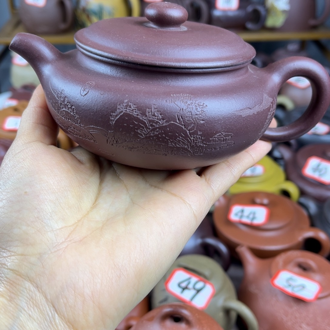 紫砂茶壶宜兴紫砂壶微瑕盖嗑