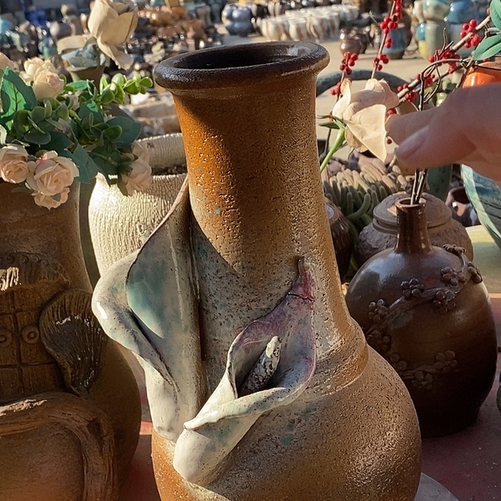 紫砂花盆口12高度39无孔瑕疵马蹄莲